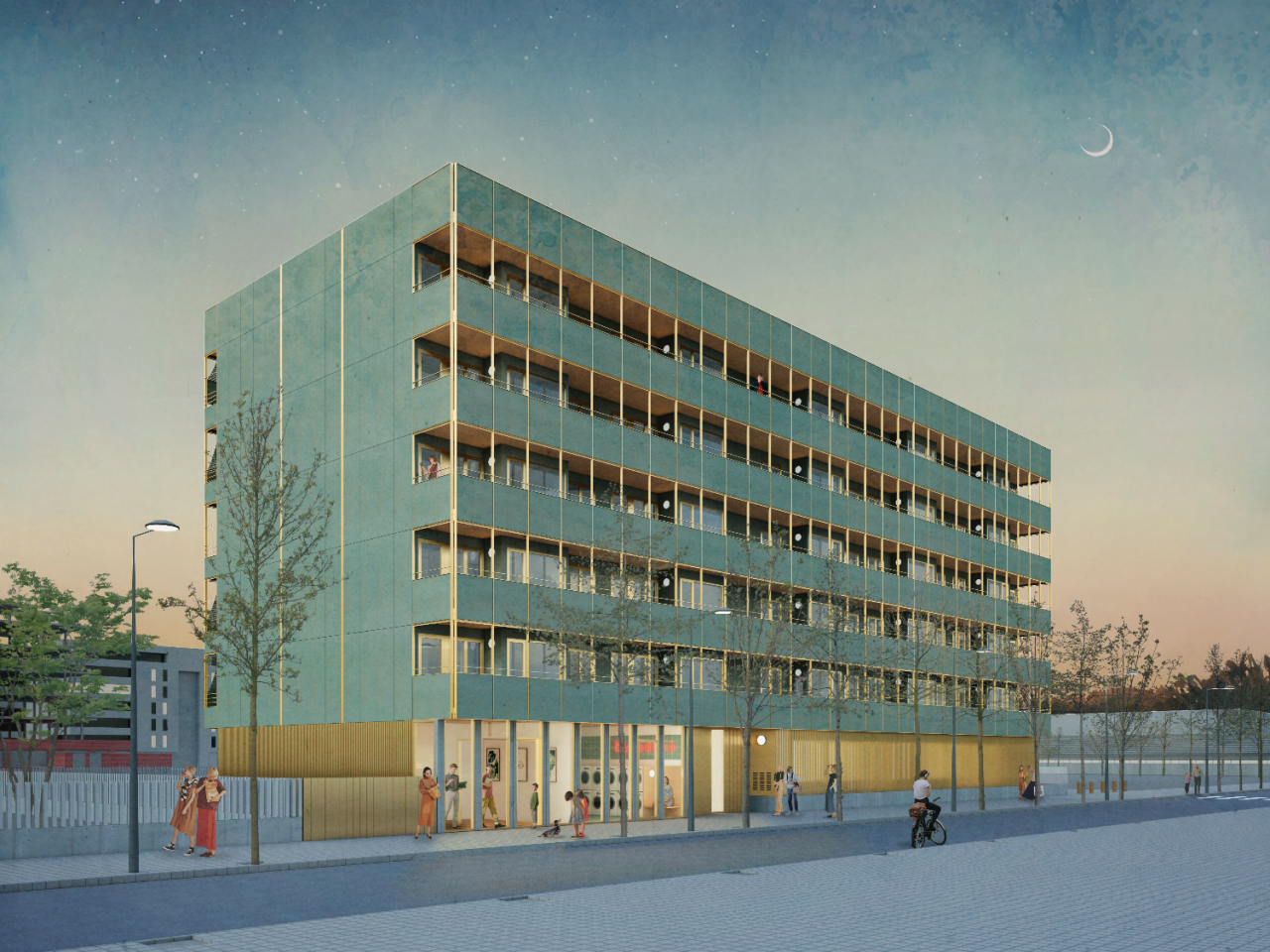Render de la promoció de Visoren a Girona.