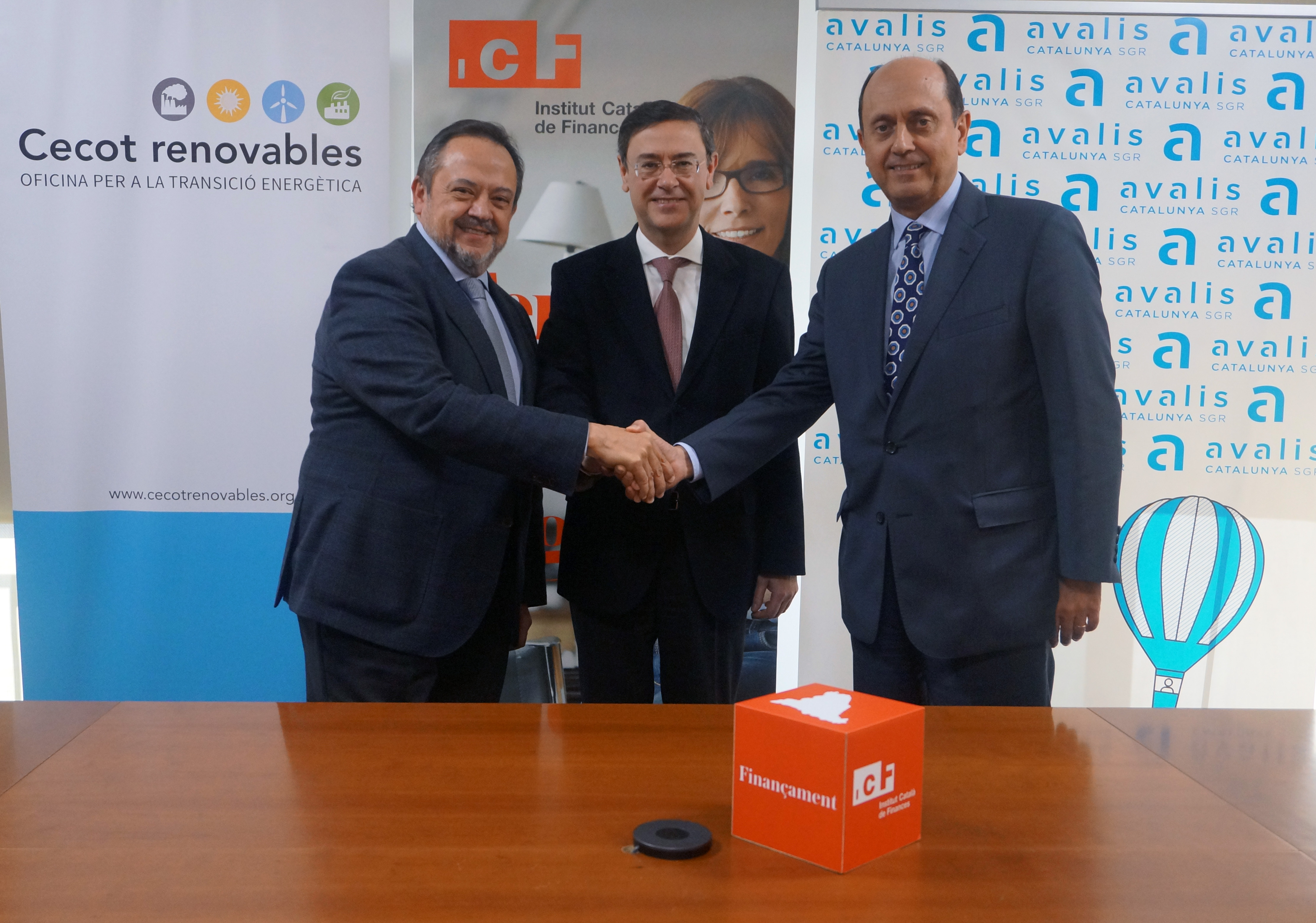 L’ICF, Avalis i la Cecot signen un conveni per promoure el finançament de projectes de transició energètica   
