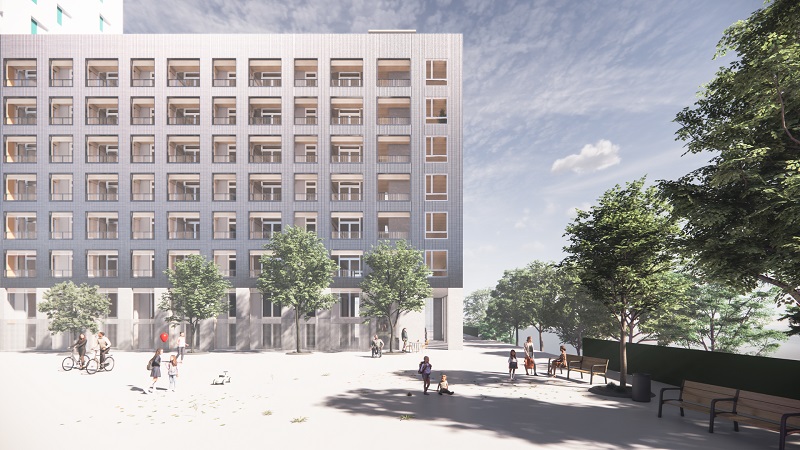 La Cooperativa de Vivienda la Regadora impulsa la construcción de un edificio de 35 viviendas de protección oficial en el barrio de Sant Andreu de Barcelona gracias a la financiación del ICF