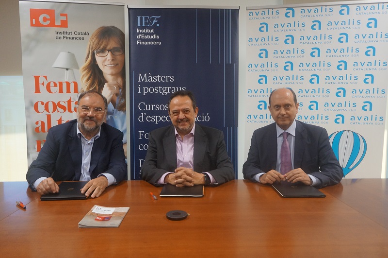 The ICF, Avalis and the IEF sign an agreement to train SME managers in business finance