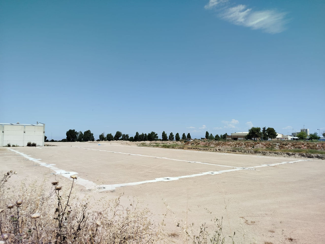 Terreno donde se está construyendo la nueva nave de CADEPA en Sant Guim de Freixenet.